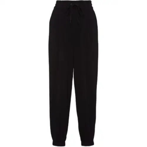 MIU MIU Knitted Sweatpants Women's Black Moderate Tapered Pants