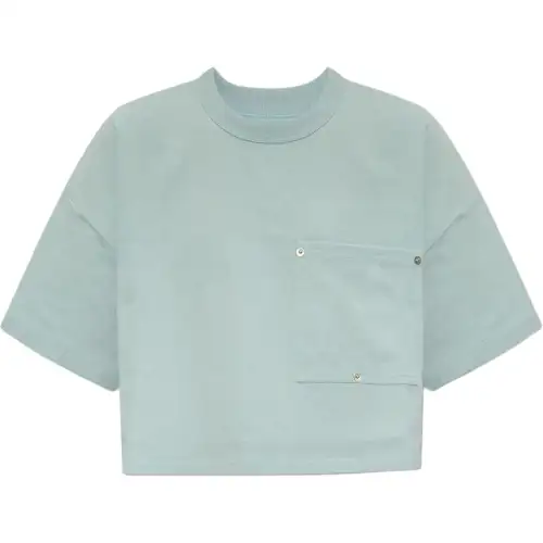Bottega Veneta Pocket Detailed Cropped T Shirt