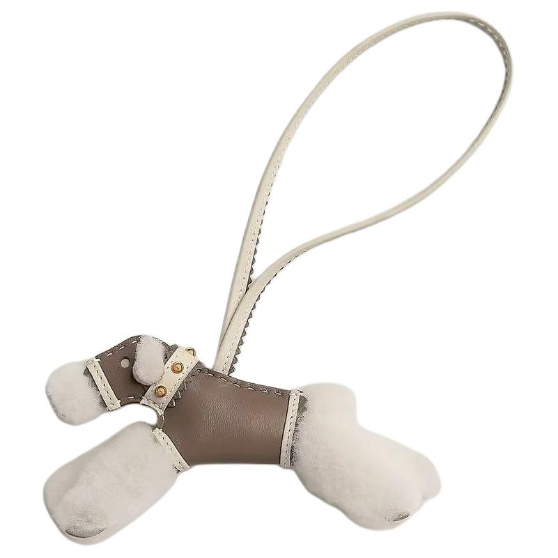 Женская сумка Hermes Budy 14 (бежево-серая)