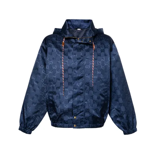 GUCCI Monogram Jacquard Hooded Jacket