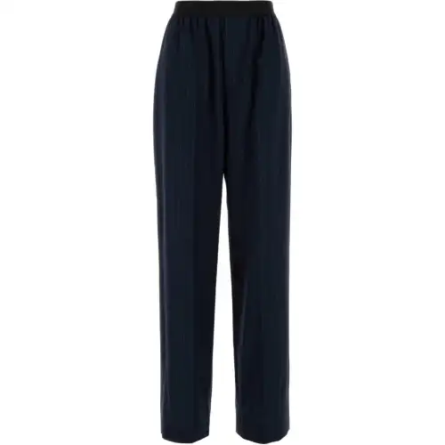 Balenciaga Pinstriped Elastic Waist Pants