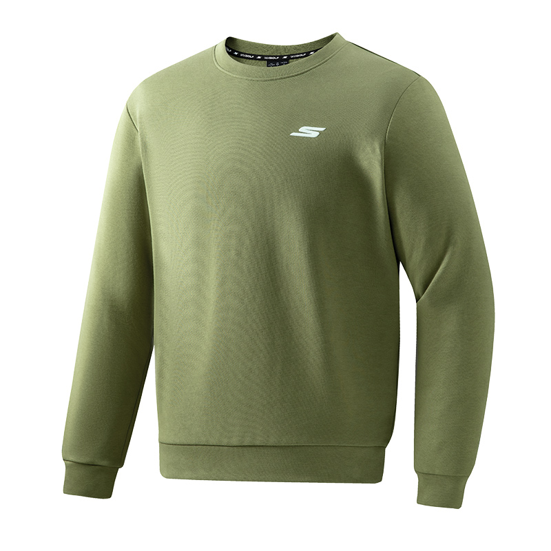 Skechers Skechers, travel sports high quality long-sleeve for gym with a round collar, cotton comfortable sweatshirt for men and women, slim fit, for running, 03x