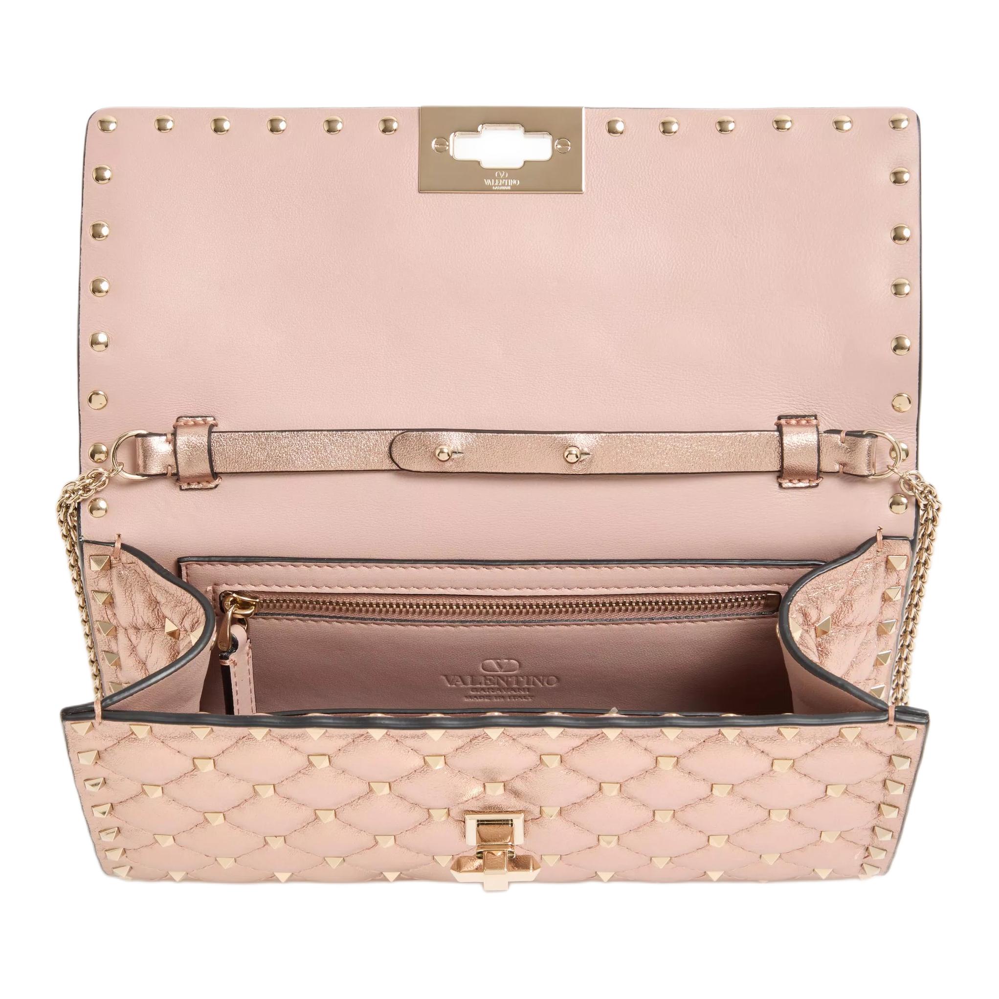 Женская сумка Valentino (розовый) — фото 5