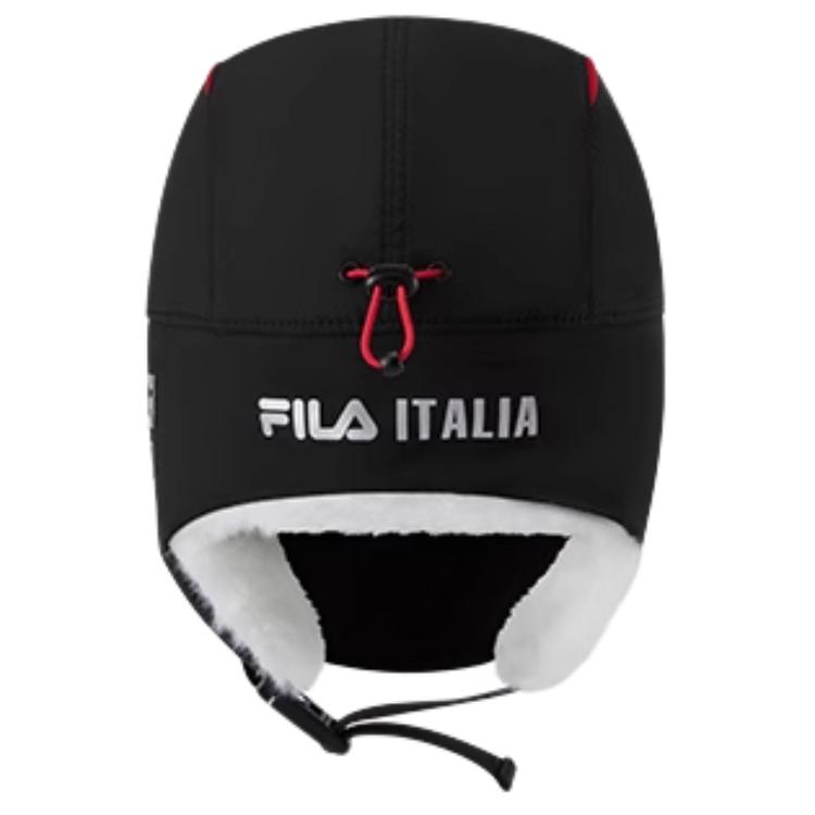 Шапка-ушанка Fila (черно-коричневая) — фото 3