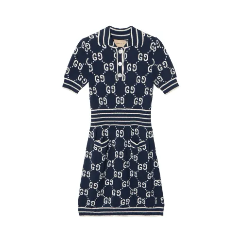【Replicated_PM】GG jacquard polo dress