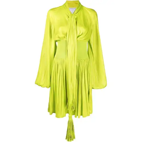 Bottega Veneta Tassel Detail Flared Dress
