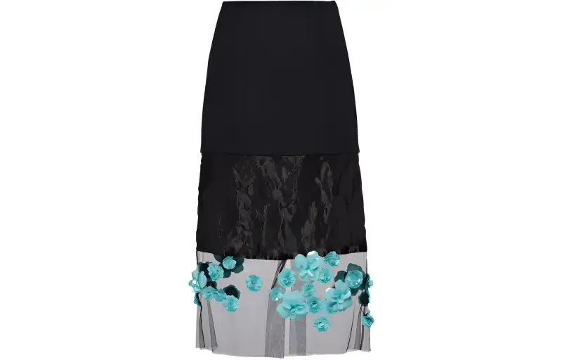 PRADA Casual Long Skirts Women's Black Moderate Other