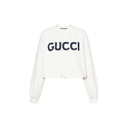 GUCCI Logo Embroidered Crewneck Sweatshirt