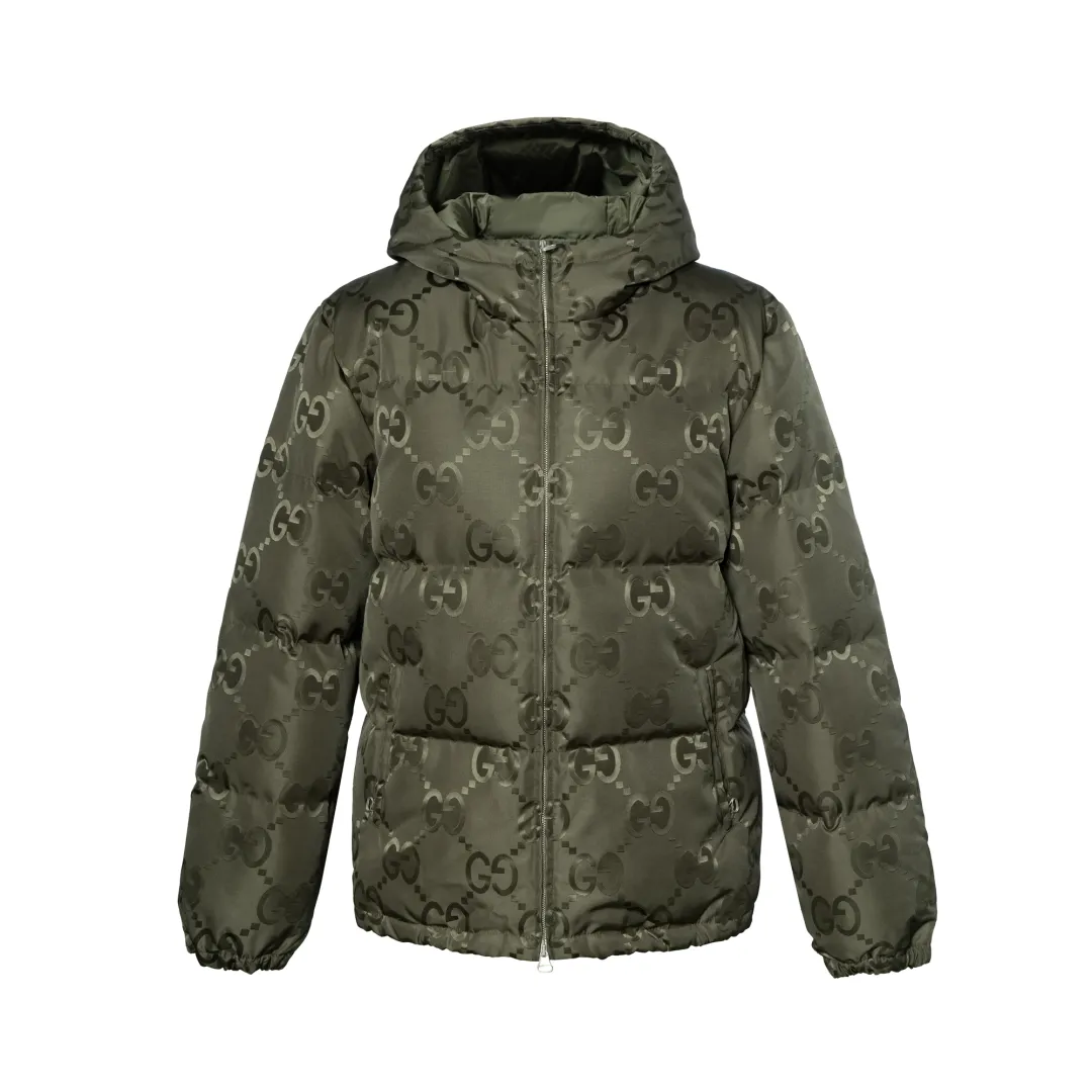 GUCCI Jumbo Gg Nylon Canvas Goose Down Jacket