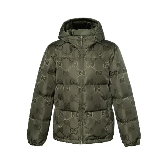 GUCCI Jumbo Gg Nylon Canvas Goose Down Jacket