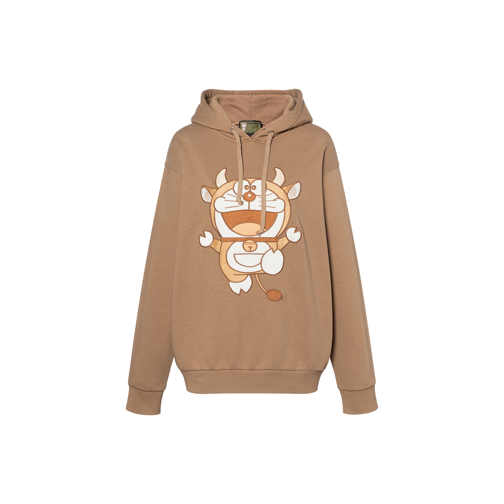 Женское худи Gucci x Doraemon (коричневое)