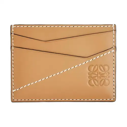 LOEWE Cow Leather Card Holder Men's Camel