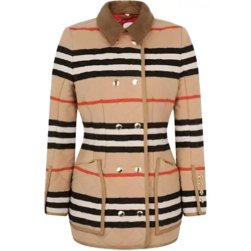 Burberry Jackets Women's Khaki Lapel Moderate Other