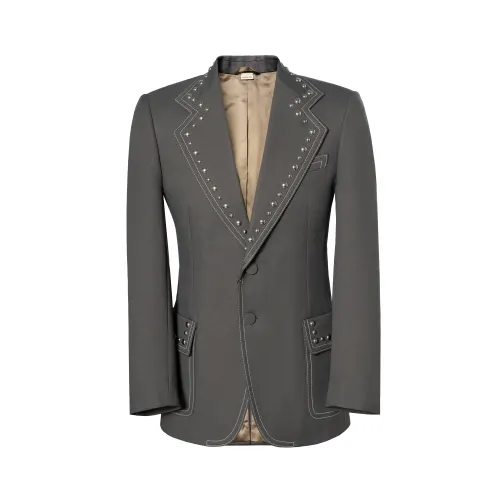GUCCI FW22 Business Suit Coat Men's Gray