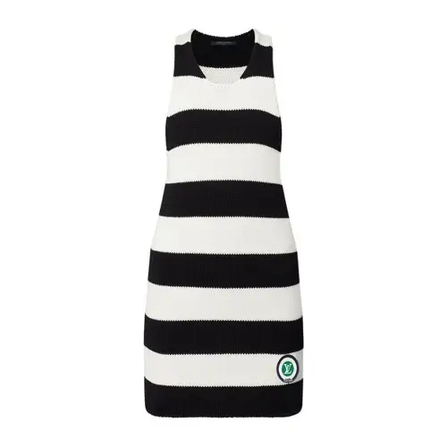 LOUIS VUITTON Sleeveless Dress Women's Black White