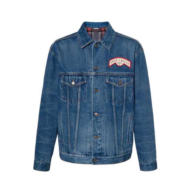 【Previous Season】patch detail oversized denim jacket