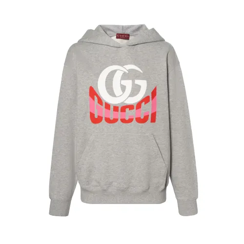 GUCCI Long Sleeved Logo Printed Hoodie