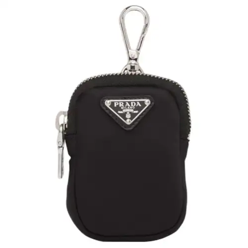 PRADA Re Nylon Fabric Clutch Mini Women's Black