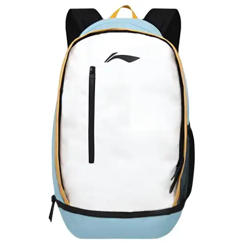 Li Ning Polyester Backpack Unisex Cream Blue