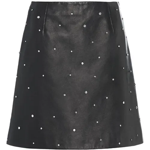 MIU MIU Leather Short Skirts Women's