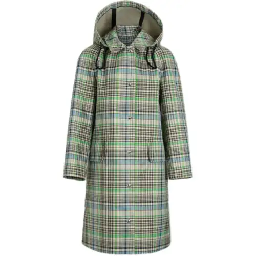 Burberry Coats Women's Green Hooded Moderate