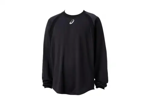 ASICS Sweatshirts Men's Black Crew Neck Moderate Regular