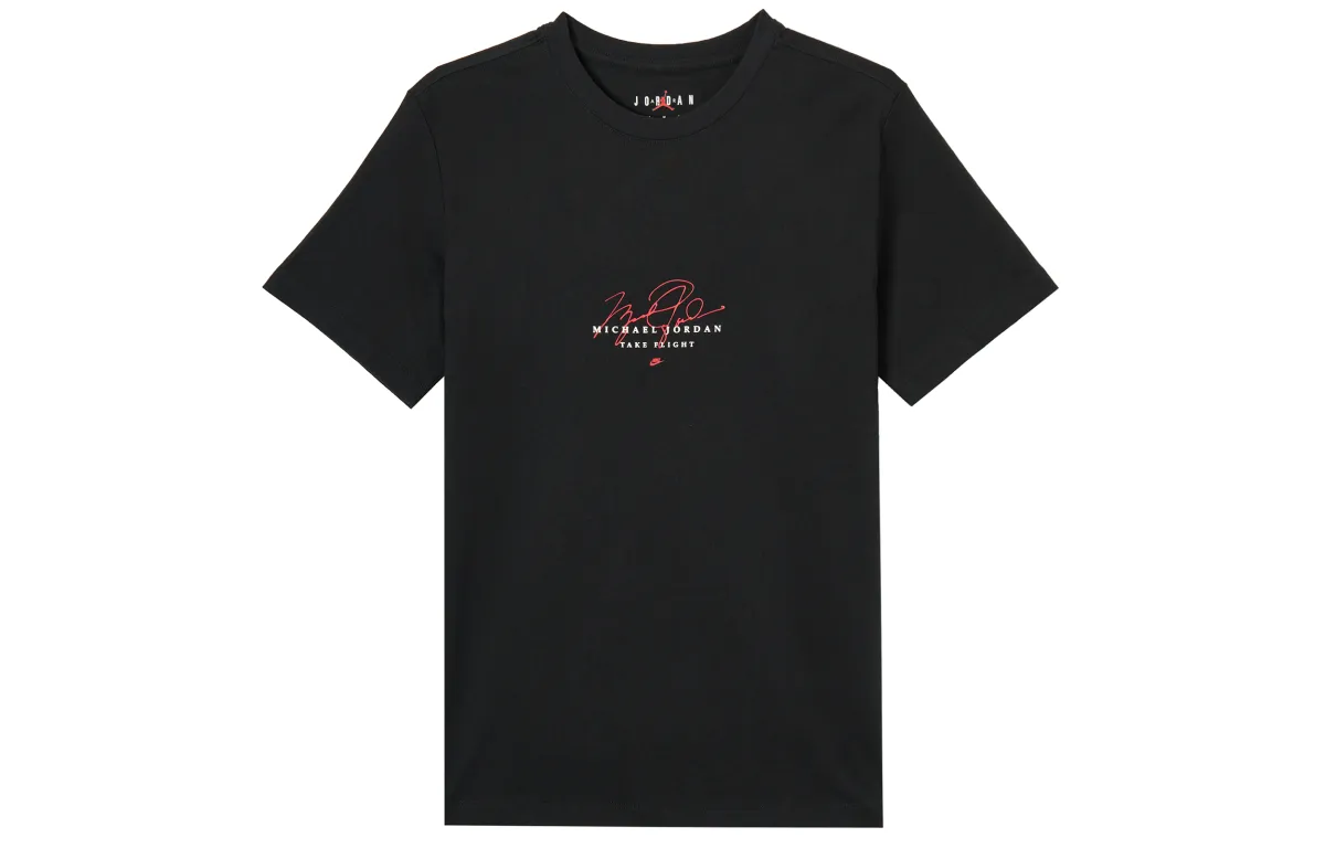 Jordan T-Shirts Men's Black Crew Neck Moderate