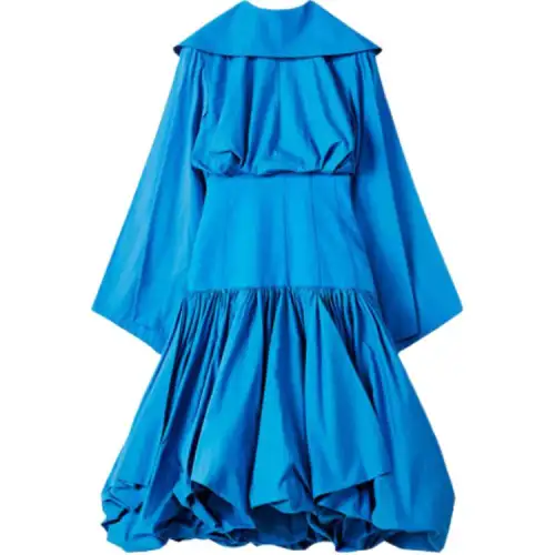 LOEWE Long Sleeved Dresses Women's Blue Crew Neck Moderate