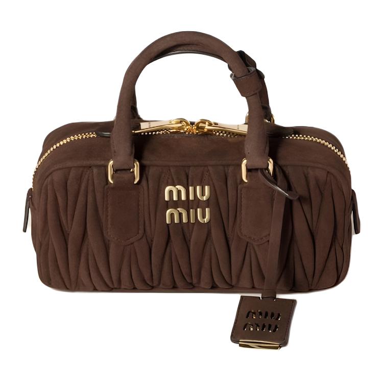 Женская сумка MIU MIU ArcadieMatelassé (коричневая)