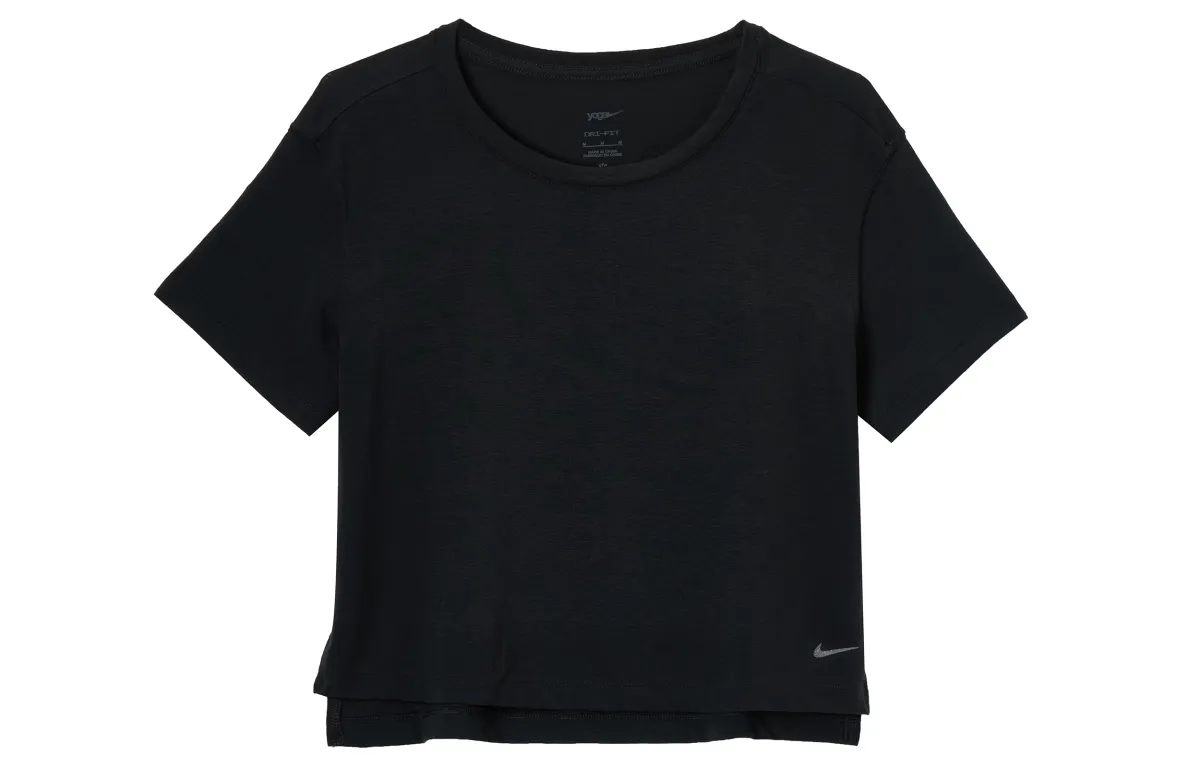 Nike T-Shirts Women's Black Crew Neck Moderate