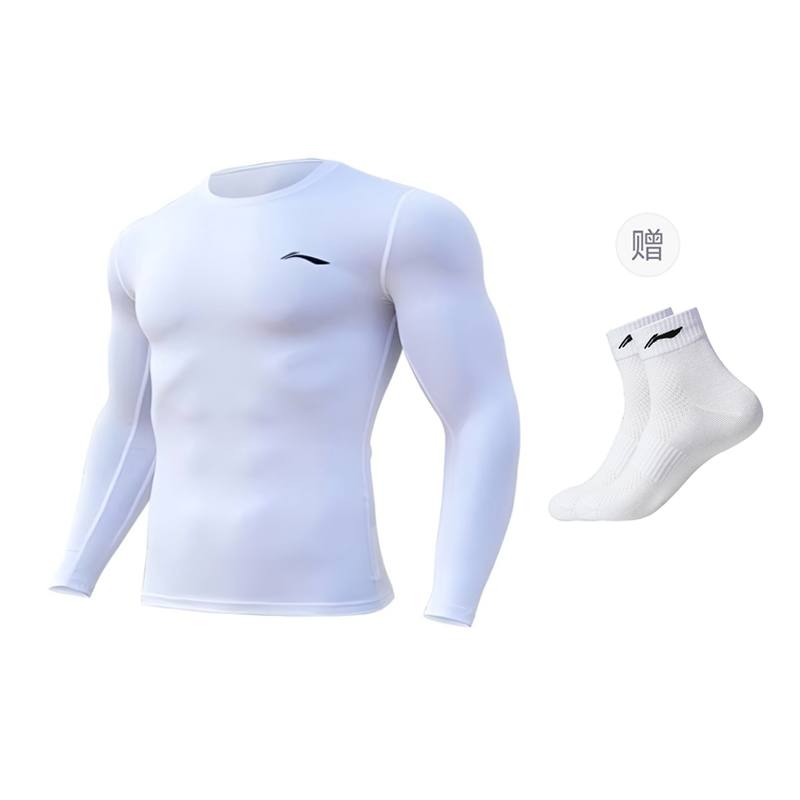 Li Ning Football Long Sleeved Sports Fleece Lined Comfortable Versatile Workout Clothing Men’s