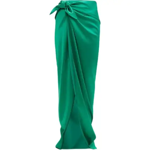 Balenciaga Casual Long Skirts Women's Green Moderate Mid Length Other