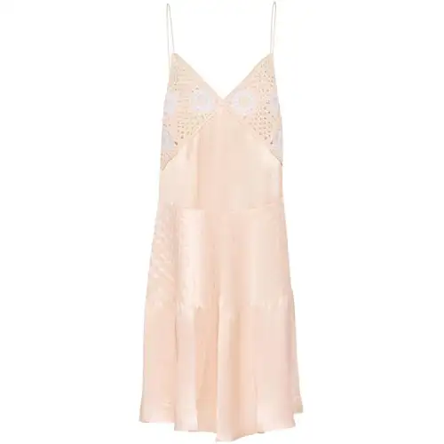 MIU MIU Slip Dresses Women's Pink V Neck Moderate