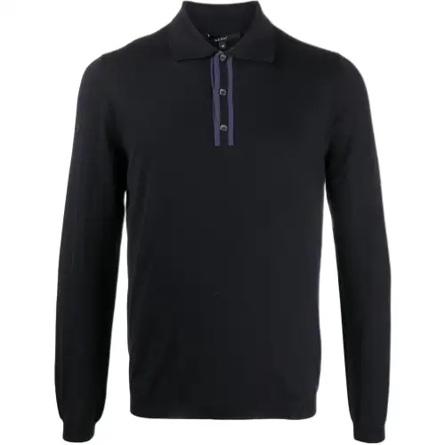 Gucci Long Sleeved Logo Embroidered Polo Shirt