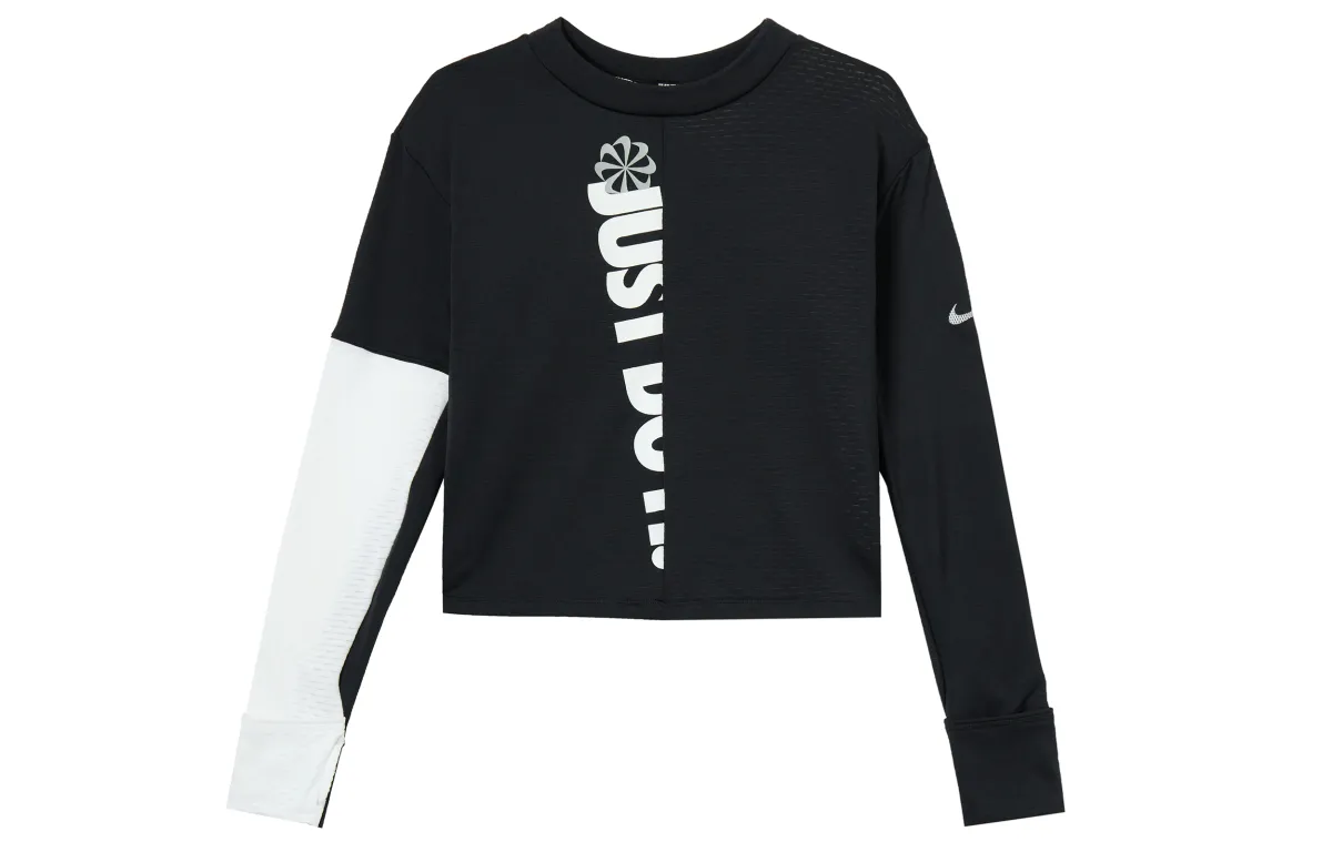 Nike Sweatshirts Women's Black Crew Neck Moderate Regular