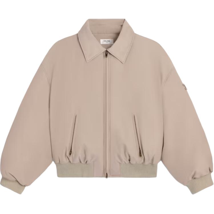 Женский пуховик CELINE Triomphe FW25 (бежевый)