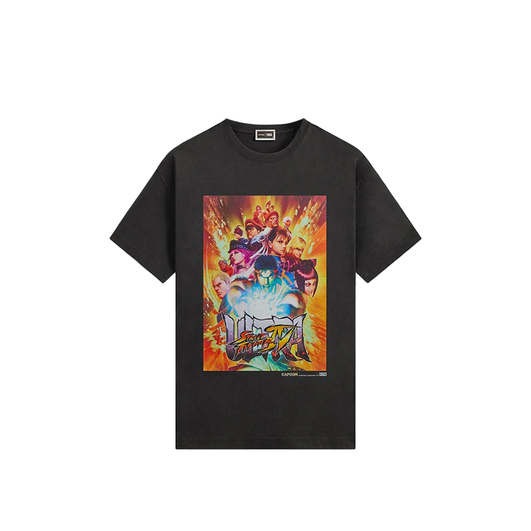 Мужская футболка KITH × Capcom FW25 Street Fighter IV Vintage (черная)