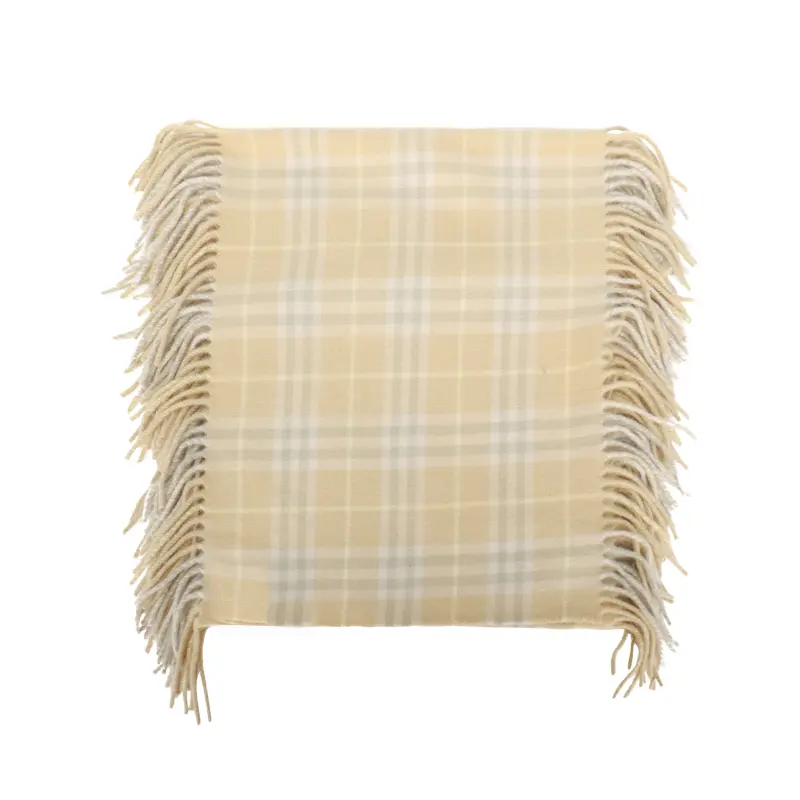 Burberry Checked Frayed Edge Scarf