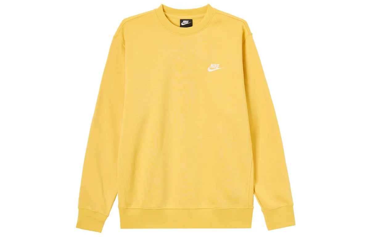 Nike Sweatshirts Men's Yellow Crew Neck Moderate Regular