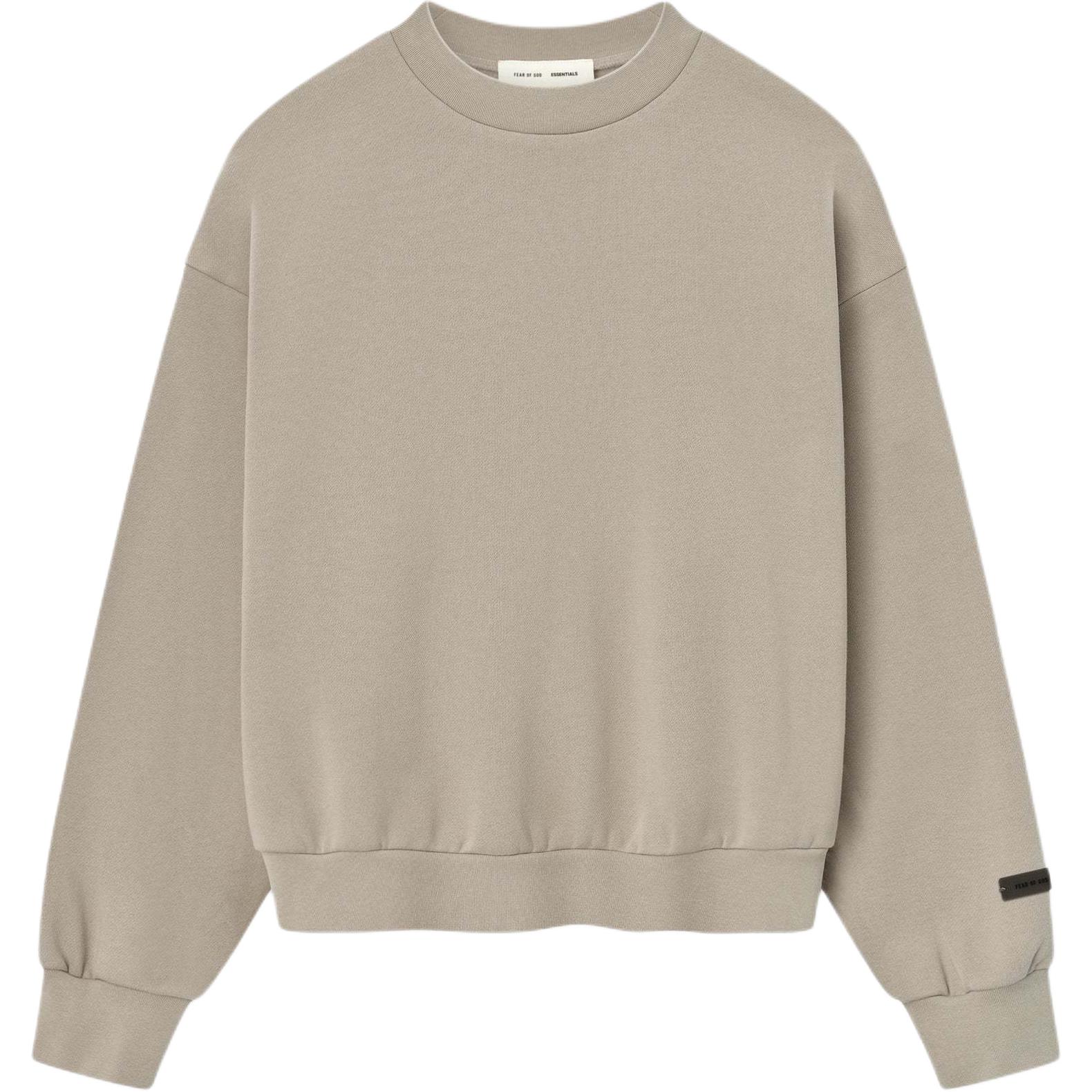 Мужской свитшот Fear of God Essentials FW25 Classic Fleece Crewneck (серый)