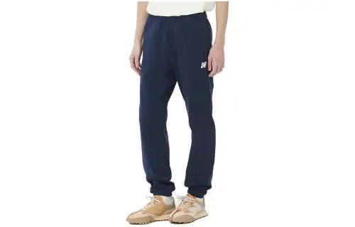 New Balance MET24 N Knitted Sweatpants Unisex Dark Blue Moderate Cuffed Pants