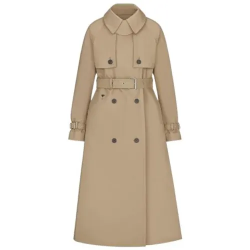 DIOR Quarterly New Products Trench Coats Women's Brown Lapel Moderate