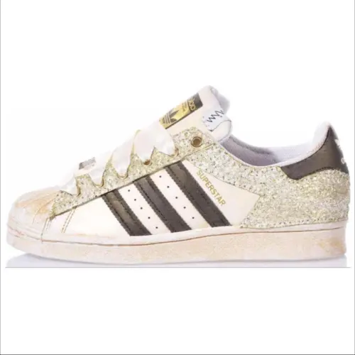 Adidas Originals SUPERSTAR Cushioning, Wear Resistant Low top Skateboard Shoes Unisex Gold