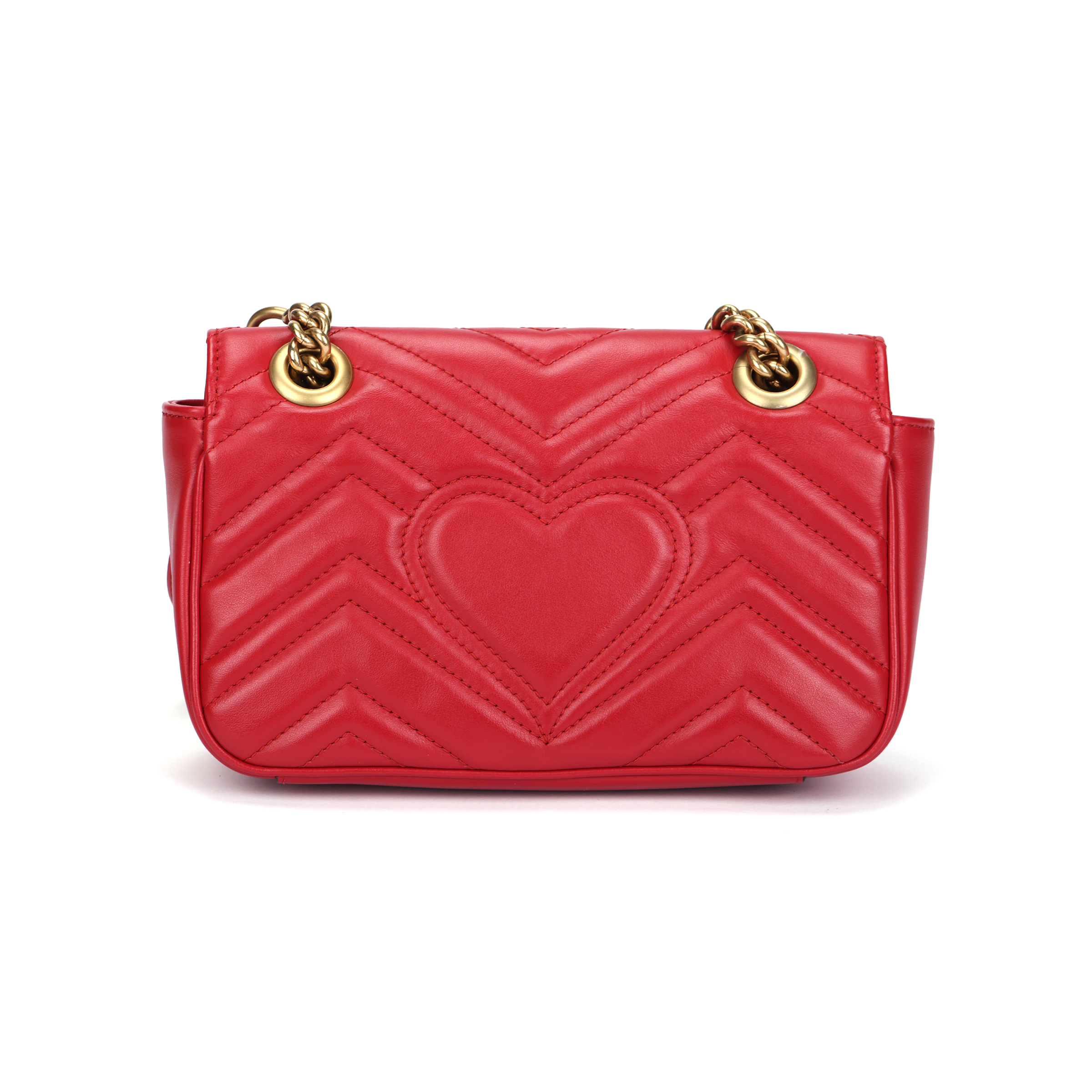 Женская сумка Gucci GG Marmont (красная) — фото 3