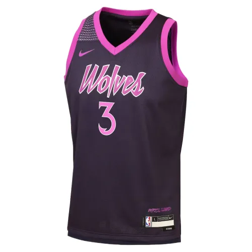 Nike Children's Tops NBA Jaden McDaniels Minnesota Timberwolves 2025/26 Season City Edition No. 3 Comfortable, Skin-friendly, Versatile and Simple Children's Style