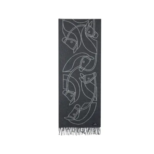 HERMES Cashmere Knit Scarves Unisex