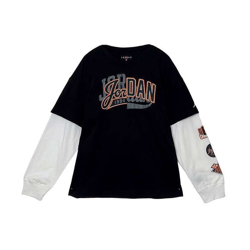 Мужская футболка Jordan Fake Two-Piece (черная)