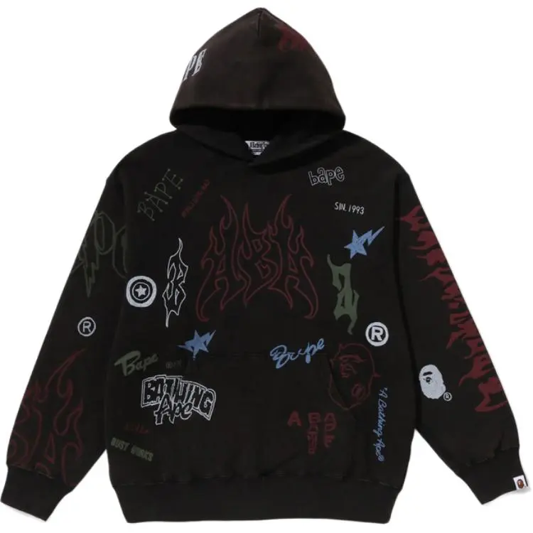 A Bathing Ape logo-print hoodie