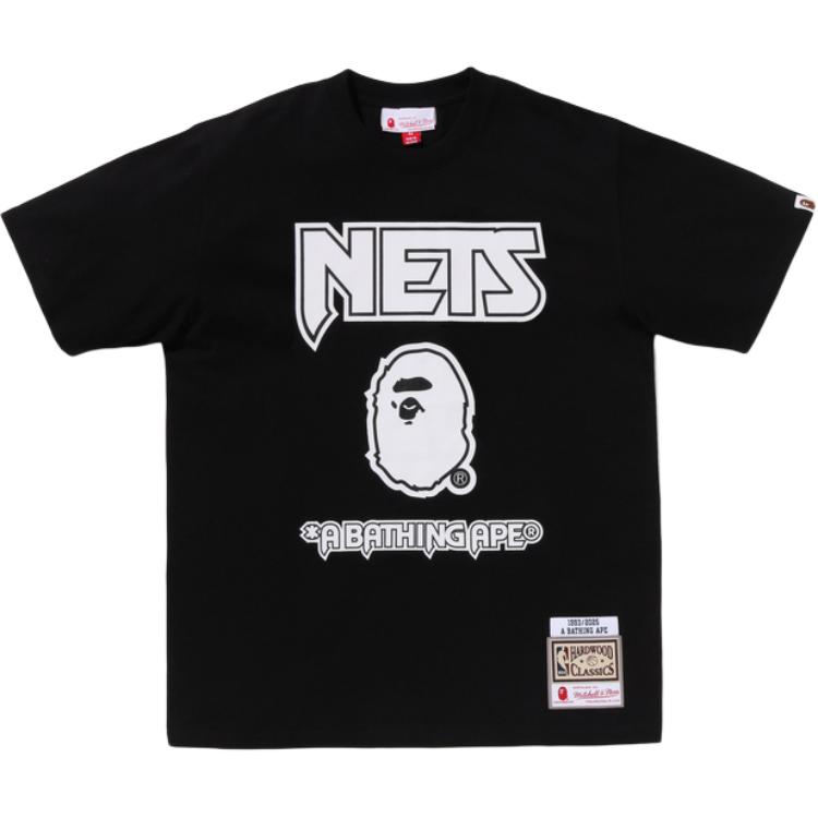 Мужская футболка A BATHING APE Mitchell & Ness x NBA (черная)