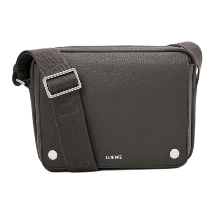 Мужская сумка почтальона LOEWE Pebble (темно-серая)